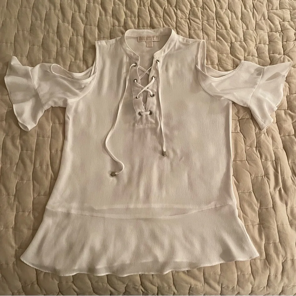 Michael Kors Cold Shoulder Top - Picture 4 of 5